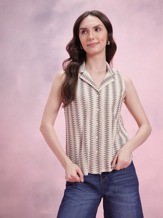 Women’s Ruffled Sleeveless Shirt